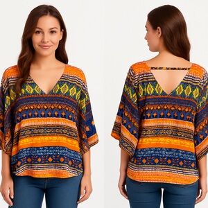 Signature Studio Multicolor Geometric Blouse